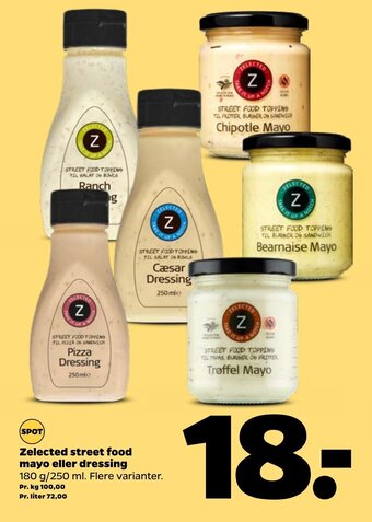 Netto Zelected street food mayo eller dressing tilbud