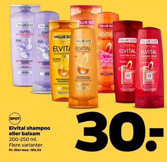 Netto Elvital shampoo eller balsam tilbud