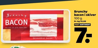 Netto Brunchy bacon i skiver tilbud