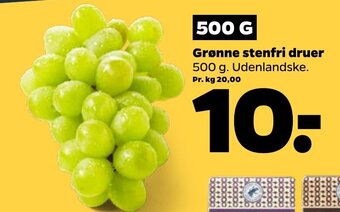Netto Grønne stenfri druer tilbud