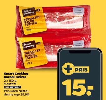 Netto Smart Cooking bacon i skiver tilbud