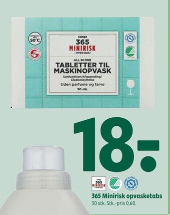 Coop 365 365 minirisk opvasketabs tilbud
