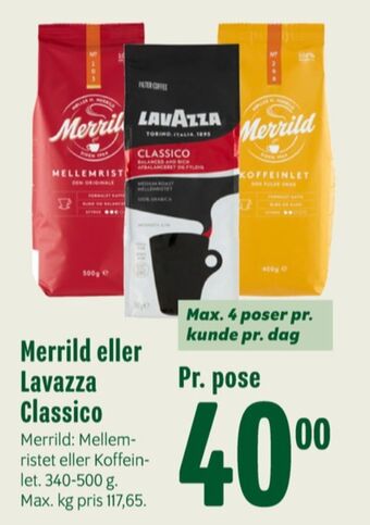 Min Købmand Koffeinlet kaffe formalet tilbud