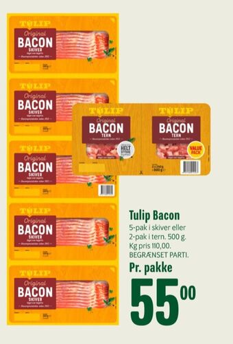Min Købmand Tulip baconskiver tilbud