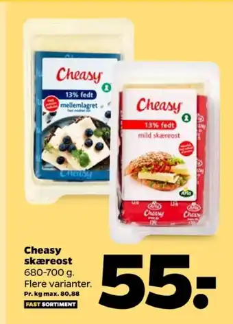 Cheasy skæreost mellemlagret 13%