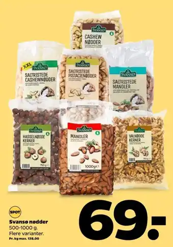 Netto Svansø cashewnødder tilbud