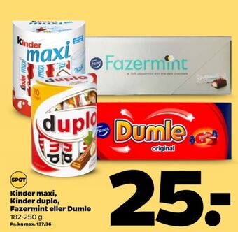 Netto Maxi chokoladestænger tilbud