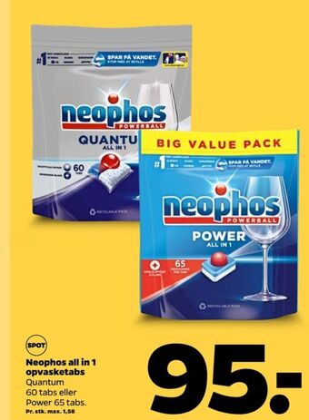 Netto Neophos maskinopvask-tabs tilbud