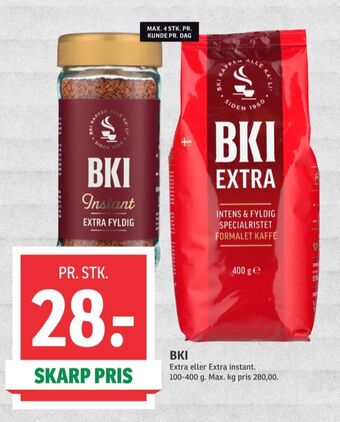 SPAR Extra instant kaffe tilbud