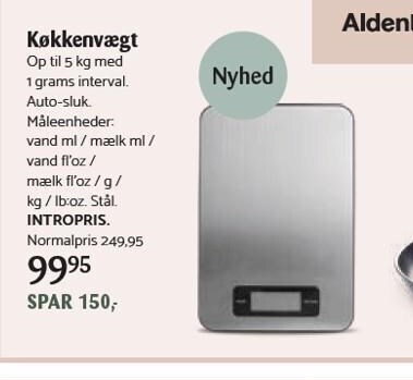 Visne volatilitet donor Køkkenvægt op til 5 kg tilbud hos Kop & Kande