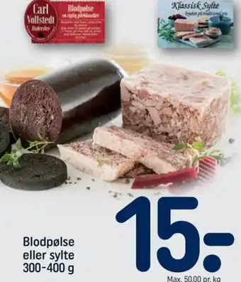 REMA 1000 Blodpølse eller sylte 300-400 g tilbud