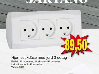 Harald Nyborg Hjørnestikdåse med jord 3 udtag tilbud