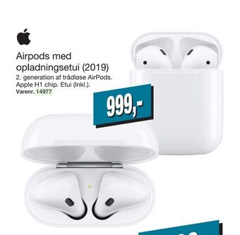 Airpods med opladningsetui (2019)