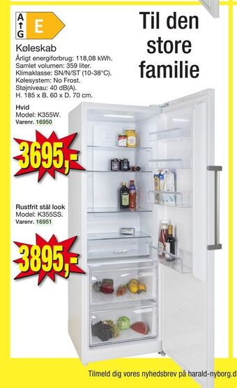 Harald Nyborg Køleskab tilbud