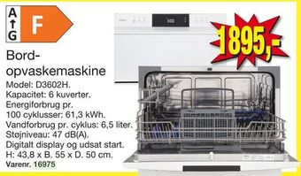 Harald Nyborg Bordopvaskemaskine tilbud