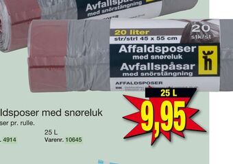 Harald Nyborg Affaldsposer med snøreluk tilbud