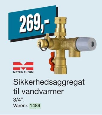 Harald Nyborg Sikkerhedsaggregat til vandvarmer tilbud