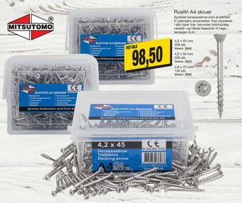 Harald Nyborg Rustfri a4 skruer tilbud