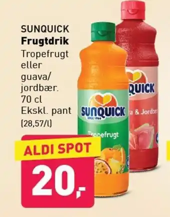 ALDI Sunquick Frugtdrik tilbud