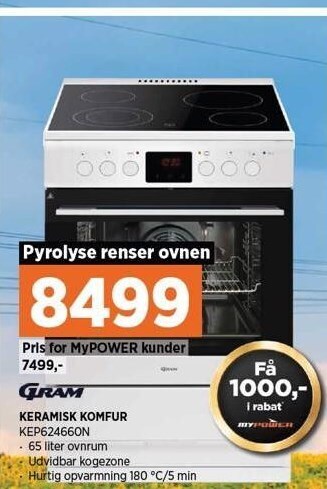 Power Keramisk komfur tilbud