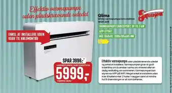 Skousen Qlima varmepumpe/aircondition tilbud