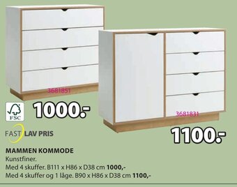 JYSK Mammen Kommode tilbud