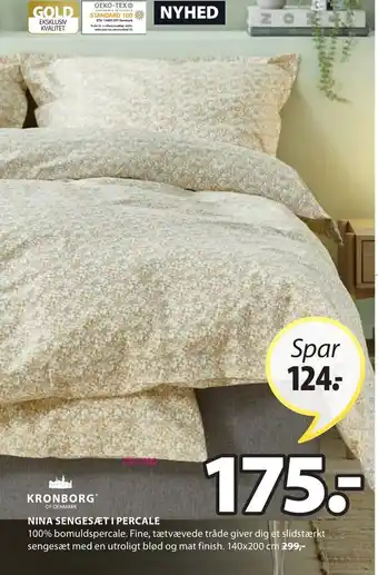 JYSK Nina Sengesæt i Percale tilbud