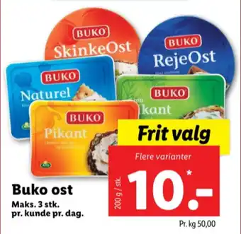 Buko smelte smøreost skinkeost