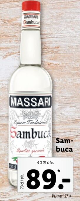 Lidl Massari sambuca tilbud