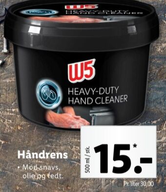 Lidl W5 håndrens tilbud