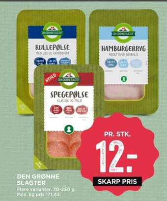 MENY Den grønne slagter rullepølse med løg & krydderier tilbud