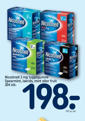 REMA 1000 Nicotinell nikotintyggegummi tilbud