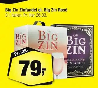 Calle Big Zin Zinfandel el. Big Zin Rosé tilbud