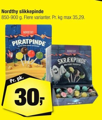 Calle Nordthy slikkepinde tilbud