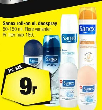Calle Sanex roll-on el. deospray tilbud