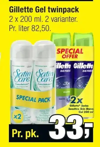 Calle Gillette Gel twinpack tilbud