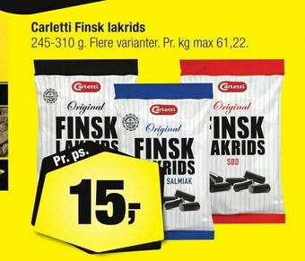 Calle Carletti Finsk lakrids tilbud