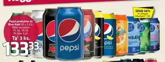 Fleggaard Pepsi produkter el. Blue Keld tilbud