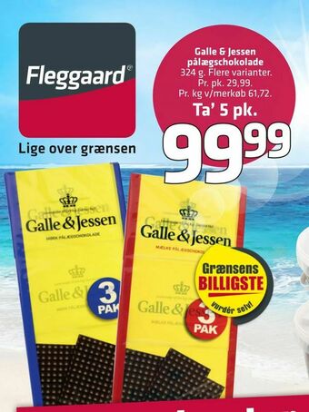 Fleggaard Galle & Jessen pålægschokolade tilbud