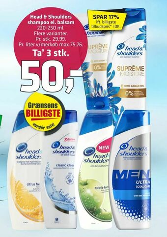 Fleggaard Head & Shoulders shampoo el. balsam tilbud