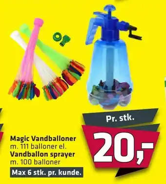 Fleggaard Magic Vandballoner el. Vandballon sprayer tilbud