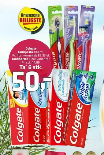 Colgate tandpasta tandbørste