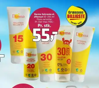 Fleggaard Derma Solcreme el. aftersun tilbud