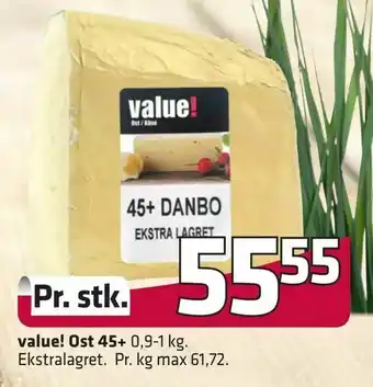 Fleggaard value! Ost 45+ tilbud