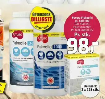 Futura Fiskeolie el. kalk+D3