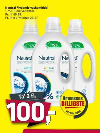 Fleggaard Neutral Flydende vaskemiddel tilbud
