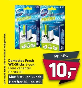 Fleggaard Domestos Fresh WC-Sticks tilbud