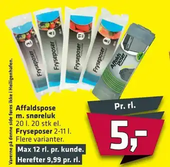 Affaldspose m. snøreluk Fryseposer