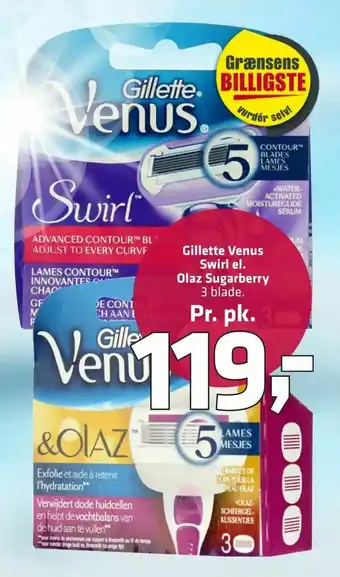 Fleggaard Gillette Venus Swirl el. Olaz Sugarberry tilbud