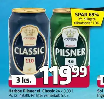 Fleggaard Harboe Pilsner el. Classic tilbud